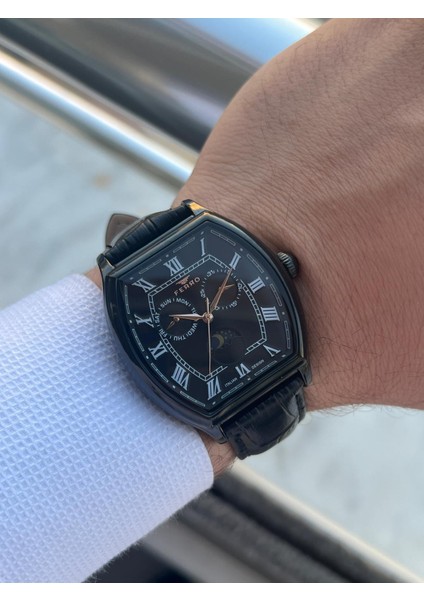 Iç Fonksiyonları Aktif Deri Kordon 3 Atm Suya Dayanıklı Erkek Kol Saati EFM40125-SS modelleri