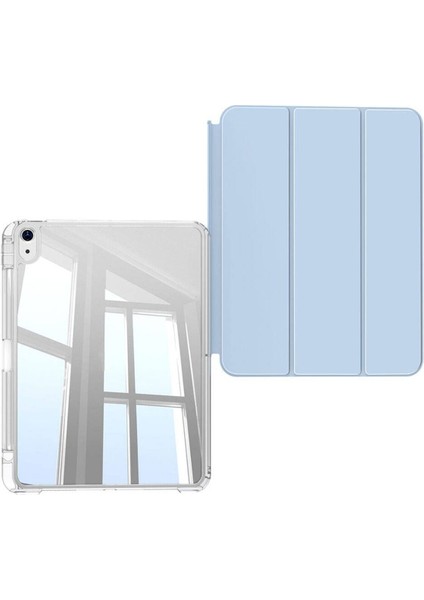 Apple iPad Air 11INÇ 2024 Air 4/5/6.nesil 10.9 Uyumlu Kılıf Pen Charge Şeffaf Kalem Bölmeli Case modelleri