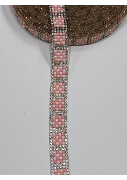 Taşlı Şerit / Ütü İle Yapışan Taşlı Şerit / 1 Metre / Pembe fiyatları