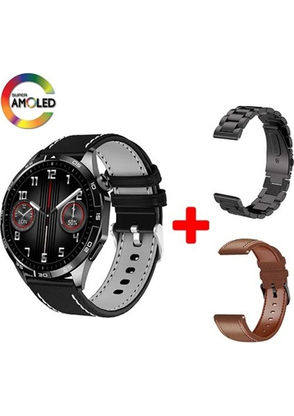 Watch Gt4 Pro Akıllı Saat Siyah 500-600 Mah 6 Ay Siyah 46 mm Siyah