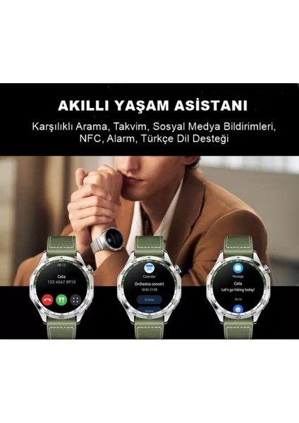 Watch Gt4 Pro Akıllı Saat Siyah 500-600 Mah 6 Ay Siyah 46 mm Siyah