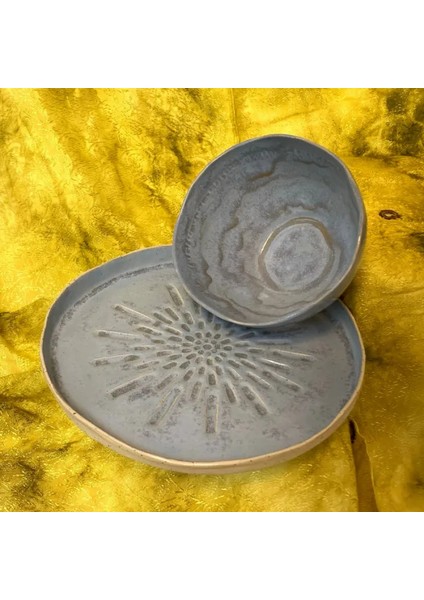 El Yapımı Stonware Tabak ve Kase Ikili Set