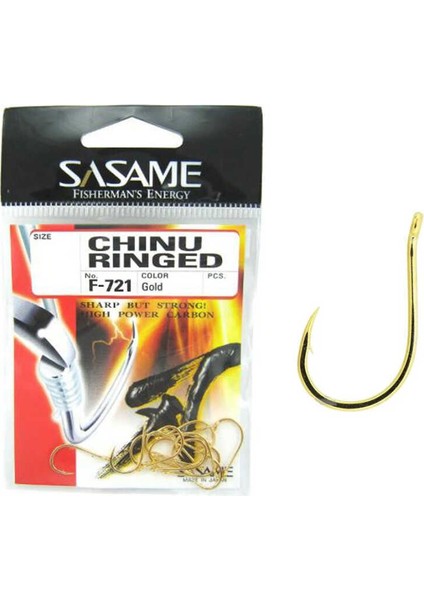 F-721 Chinu Ringed Iğne (Gold) Standart-4/0