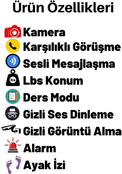 Ithalatçı Garantili Q35 Sım Kartlı Kameralı Akıllı Çocuk Takip Saati Lbs Konumlu Siyah Siyah Y