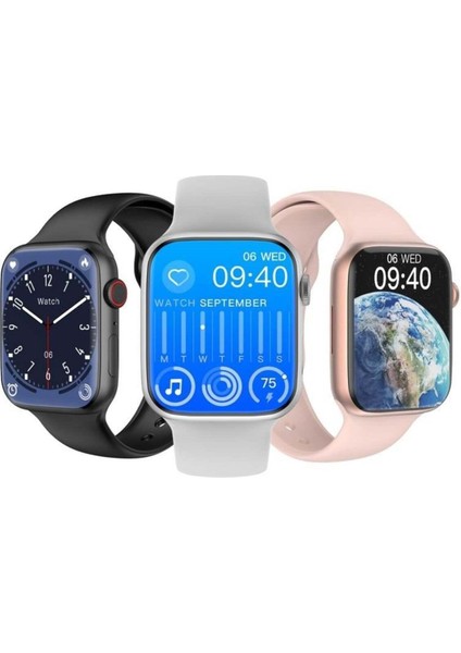 Watch 9 Pro Akıllı Saat 200-300 Mah 6 Ay Pembe Ithalatçı Garantili Çok Renkli Çok Renkli
