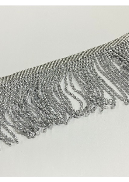 Simli Burgu Püskül/ Koltuk Yastık Örtü Püskülü/ 1 Merte / Gümüş / 7cm