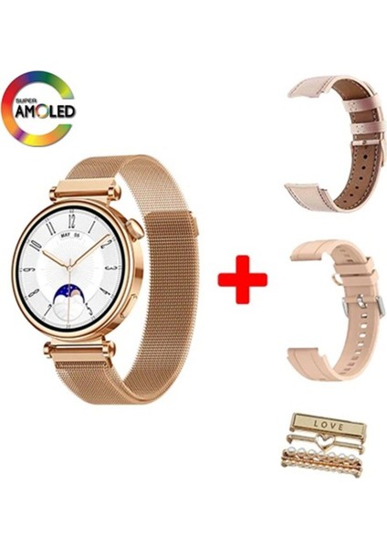 Watch Gt4 Mini Akıllı Saat 400-500 Mah Rose Gold Pembe Bakır 6 Ay 42 mm fiyatları