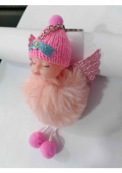 Bebek Figürlü Peluş Anahtarlık Pembe modelleri