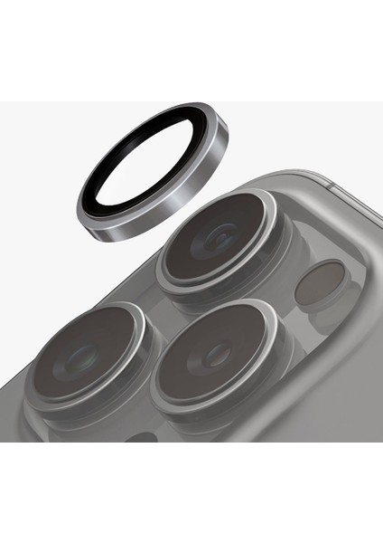 Iphone 16 Pro / Iphone 16 Pro Max Sapphire Lens Koruyucu Optix Prime Serisi Çelik Çerçeve