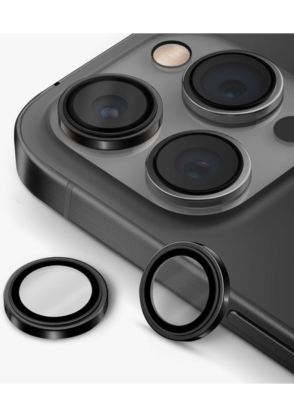 Iphone 16 Pro / Iphone 16 Pro Max Sapphire Lens Koruyucu Optix Prime Serisi Çelik Çerçeve
