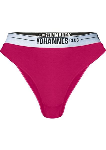 Yohannes Club Yohannesclub,  Kadın, Lastik Kemerli Brazilian Külot, 3'lü, Somon, Pembe, Bordo