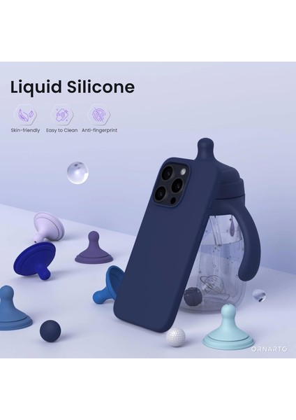 Apple Iphone 16 Pro Lansman Kılıf Içi Kadife Soft Yumuşak Dokulu Kılıf Liquid Lsr Silikon