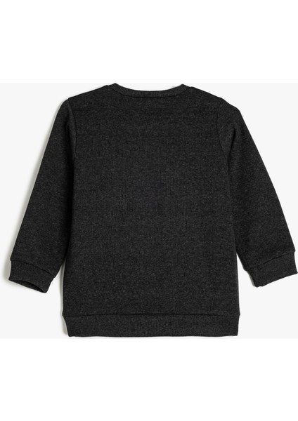 Sweatshirt Uzun Kollu Kaplan Baskılı fiyatları