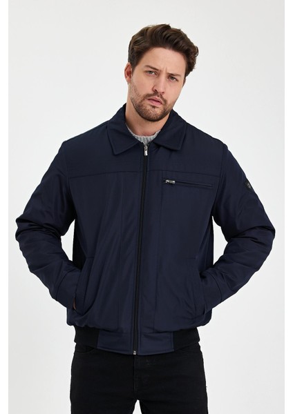 Lacivert Içi Kalın Kürklü Klasik Yakalı Rüzgar ve Su Geçirmez Mont&kaban fırsatları