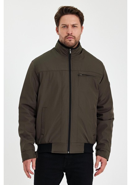 Yeşil Içi Kalın Kürklü Hakim Yakalı Rüzgar ve Su Geçirmez Mont&kaban