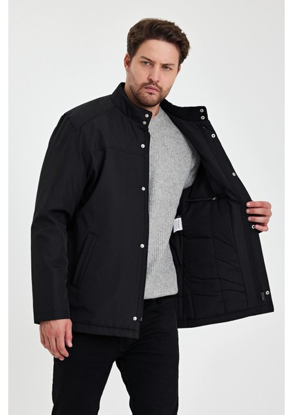 Siyah Içi Kalın Kürklü Klasik Rüzgar ve Su Geçirmez Mont&kaban fiyatları