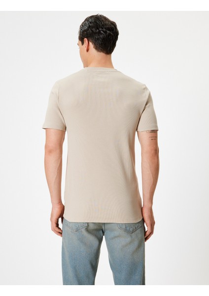 Slim Fit Tişört Basic Kısa Kollu Bisiklet Yaka fırsatları