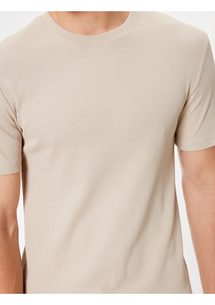 Slim Fit Tişört Basic Kısa Kollu Bisiklet Yaka indirimleri