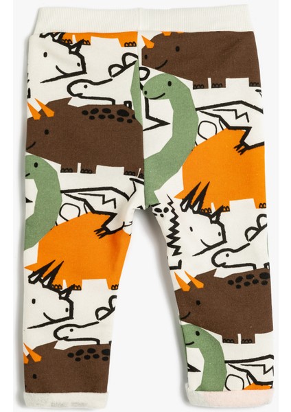 Jogger Eşofman Altı Hayvanlar Baskılı Beli Bağlamalı Şardonlu Pamuklu fiyatları