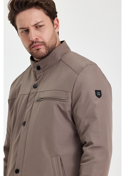 Krem Içi Kalın Kürklü Klasik Rüzgar ve Su Geçirmez Mont&kaban fırsatları