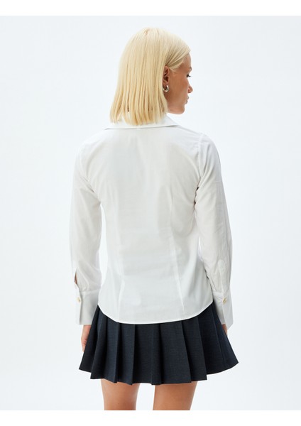 Uzun Kollu Gömlek Manşetleri Geniş Işleme Detaylı fırsatları