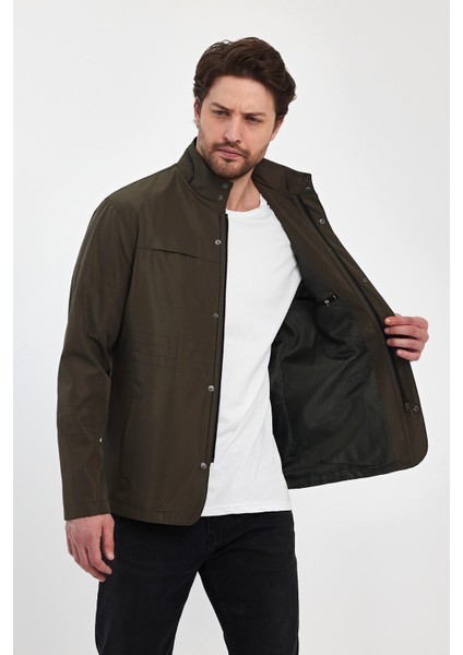 Erkek Yeşil Regular Uzun Mevsimlik Pamuk Polyester Karışımlı Safari Mont&ceket fiyatları