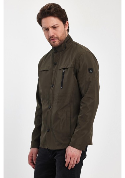 Erkek Yeşil Regular Uzun Mevsimlik Pamuk Polyester Karışımlı Safari Mont&ceket modelleri