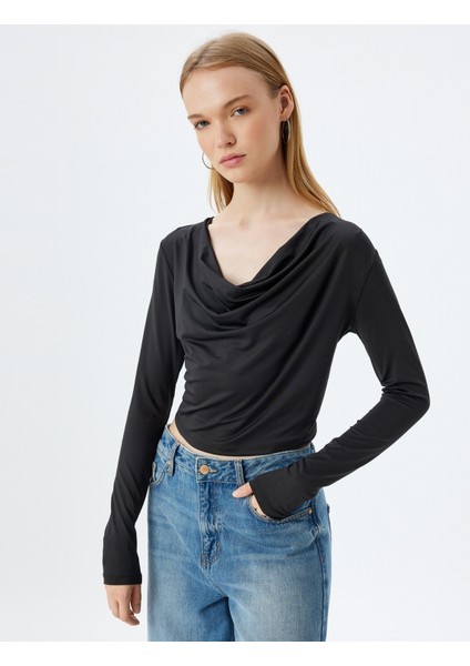 Degaje Yaka Bluz Uzun Kollu Slim Fit modelleri