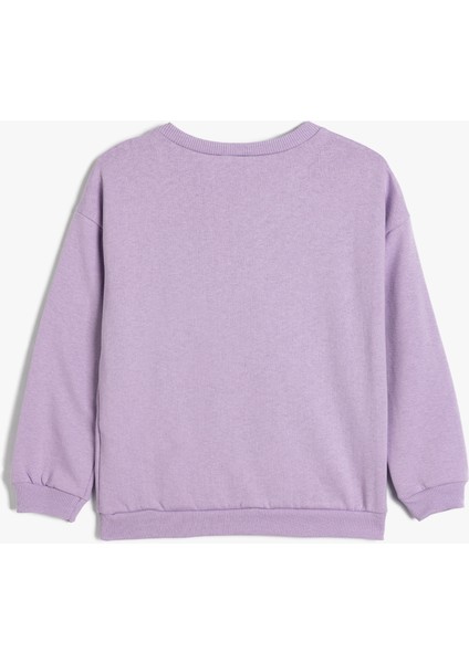 Sweatshirt Unicorn Baskılı Bisiklet Yaka Uzun Kollu Pamuklu fiyatları