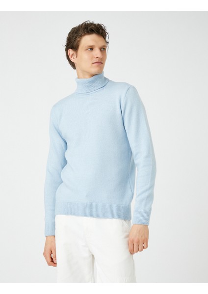 Balıkçı Yaka Kazak Basic Dar Kesim Akrilik Karışımlı modelleri