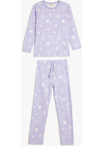 Pijama Takımı Yıldız Baskılı
