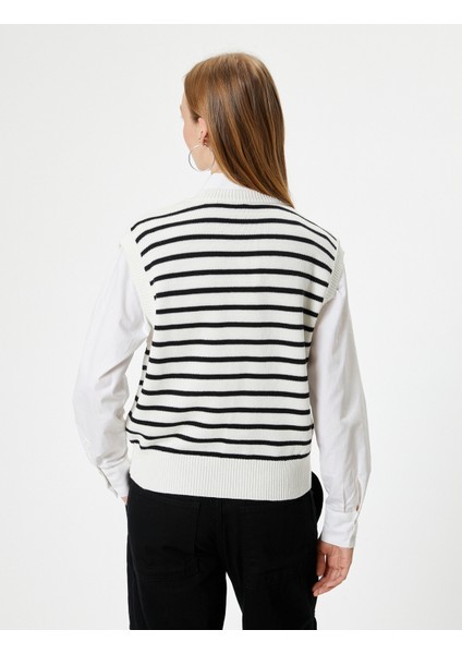 Bisiklet Yaka Triko Süveter Kolsuz fırsatları