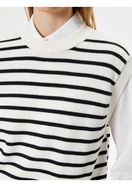 Bisiklet Yaka Triko Süveter Kolsuz indirimleri