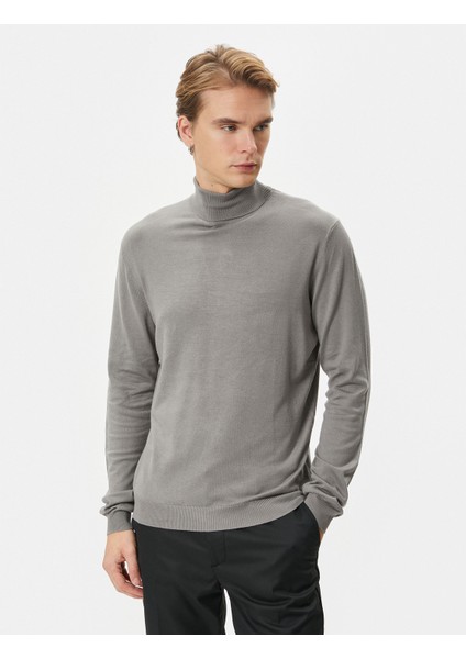 Balıkçı Yaka Kazak Triko Basic Uzun Kollu Viskon Karışımlı modelleri