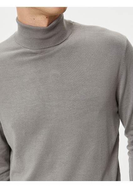 Balıkçı Yaka Kazak Triko Basic Uzun Kollu Viskon Karışımlı indirimleri