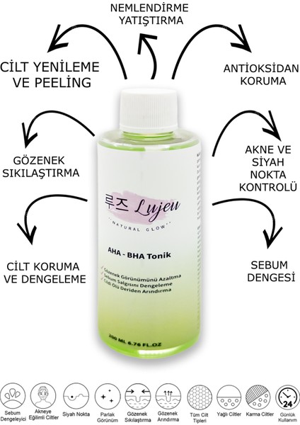 Canlandırıcı ve Gözenek Sıkılaştırıcı Tüm Ciltler Için Aha-Bha Peeling Tonik fiyatları