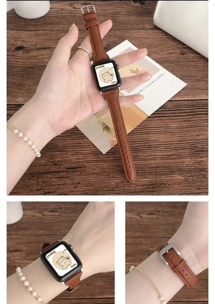 Watch 38-41 Mm Seri 10-42mm Slim Deri Yüksek Kaliteli Zarif Kordon fiyatları