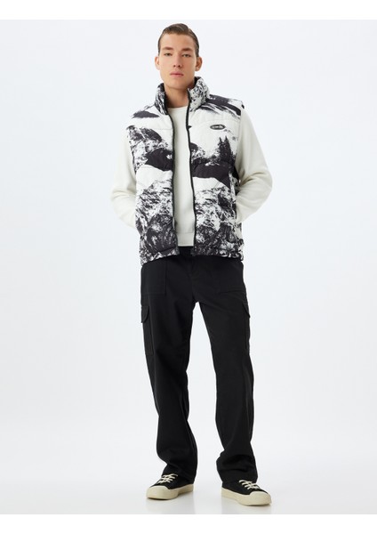 Şişme Yelek Dik Yaka Fermuarlı Slim Fit Etiket Detaylı fiyatları