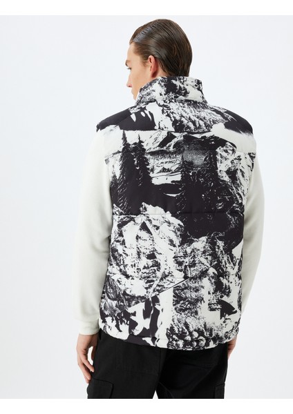 Şişme Yelek Dik Yaka Fermuarlı Slim Fit Etiket Detaylı fırsatları