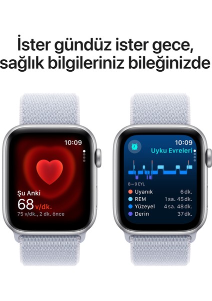 Watch Se Gps 44MM Silver Aluminium Case With Blue Cloud Sport Loop