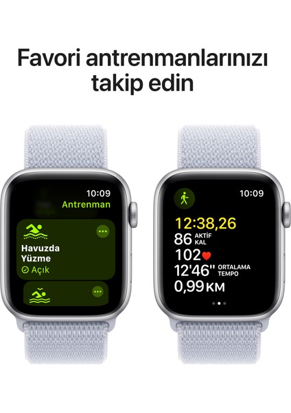 Watch Se Gps 44MM Silver Aluminium Case With Blue Cloud Sport Loop