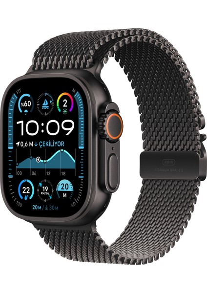 Watch Ultra 2 Gps + Cellular 49MM Black Titanium Case With Black Titanium Milanese Loop - M