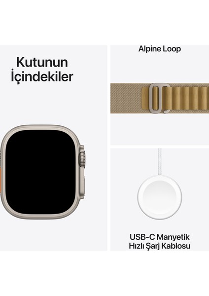 Watch Ultra 2 Gps + Cellular 49MM Natural Titanium Case With Tan Alpine Loop - Medium