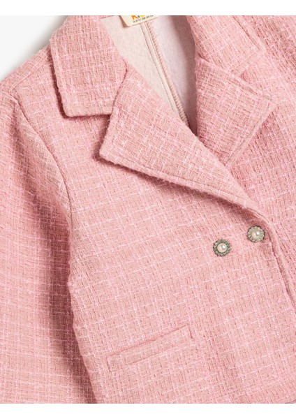 Tüvit Ceket Uzun Kollu Düğme Kapamalı Cep Detaylı modelleri