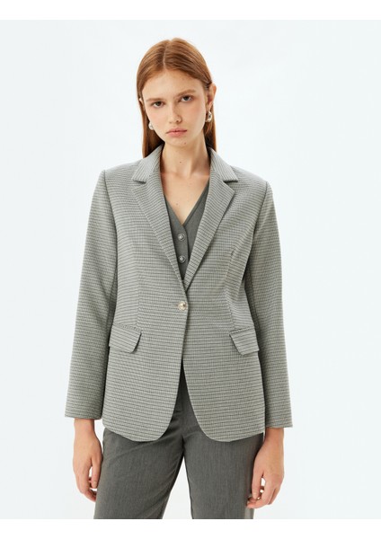 Blazer Ceket Kruvaze Ters Yaka Kapaklı Cep Detaylı modelleri