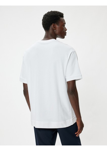 Oversize Tişört Kısa Kollu Bisiklet Yaka Pamuklu fırsatları