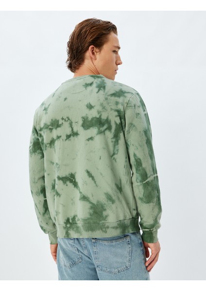 Slogan Baskılı Sweatshirt Bisiklet Yaka Yıkamalı Şardonlu Pamuk Karışımlı fırsatları