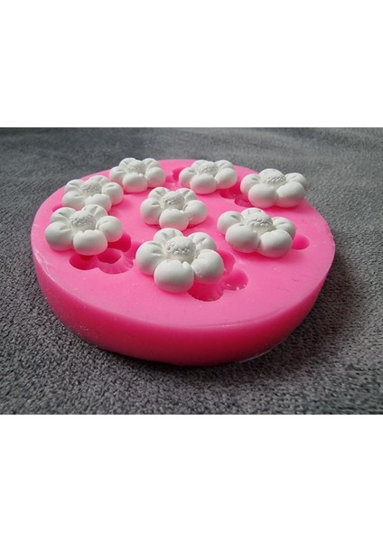 8'Li 2cm Çiçek, Sekiz Çiçekli Silikon Kalıp K 1160, Kokulu Taş Sabun Alçı Mum Kalıbı modelleri
