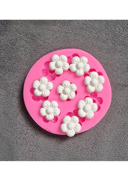 8'Li 2cm Çiçek, Sekiz Çiçekli Silikon Kalıp K 1160, Kokulu Taş Sabun Alçı Mum Kalıbı indirimleri