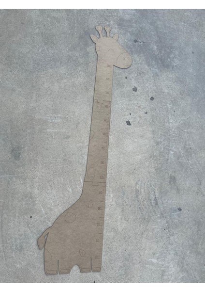 Ahşap Zürafa Boy Çizelgesi (Kahverengi)